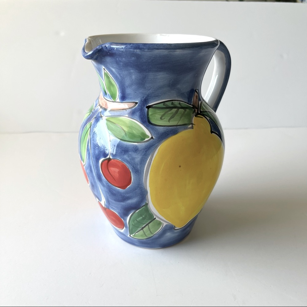 La Musa Hand-Painted Italian Pitcher